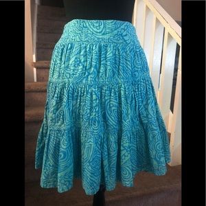 “HOST PICK” Tommy Hilfiger Teal Metallic A-Line Skirt